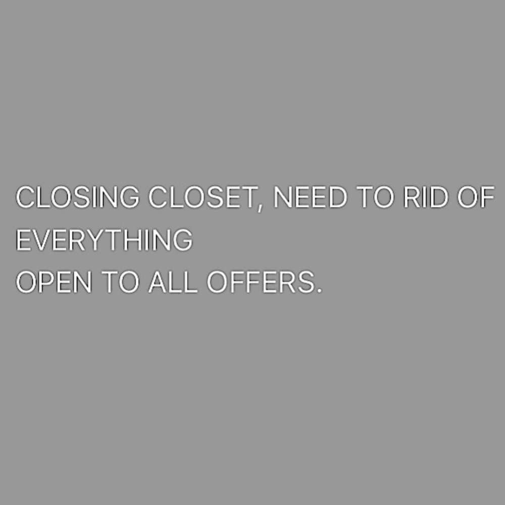 THANK YOU. Cleaning out the closet. 🤩